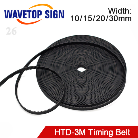 HTD 3M PU Open Timing Belt Width 5mm-40mm Transmission Synchronous 3M Belt For CO2 Laser Engraving Cutting Machine motor belt ► Photo 1/6