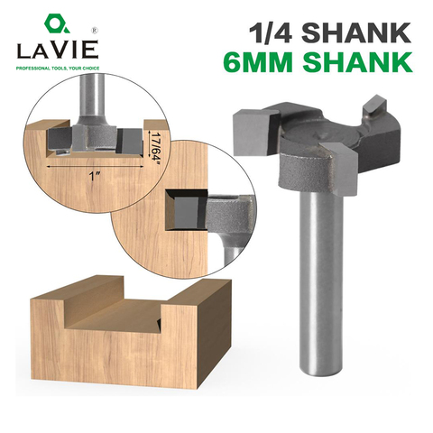 6mm Shank 1/4 shank 3 teeth T-Slot Router Bit Milling Straight Edge Slotting Milling Cutter Cutting Handle for Wood Woodwork ► Photo 1/6
