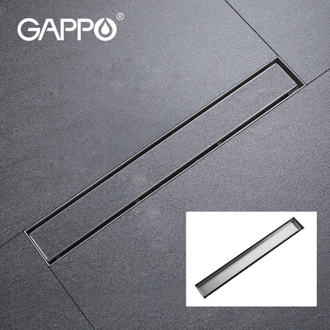 GAPPO Shower drain 304 stainless steel shower floor drain long Linear drainage drain for hotel bathroom kitchen frool ► Photo 1/6