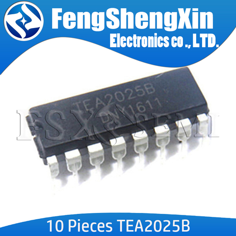 10pcs/lot TEA2025B TEA2025 DIP-16 STEREO AUDIO AMPLIFIER IC ► Photo 1/3