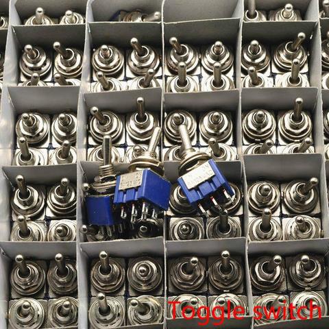 10 sets/package 1 package Toggle switch MTS-103 ON / OFF Mini switch lever switch blue ► Photo 1/5
