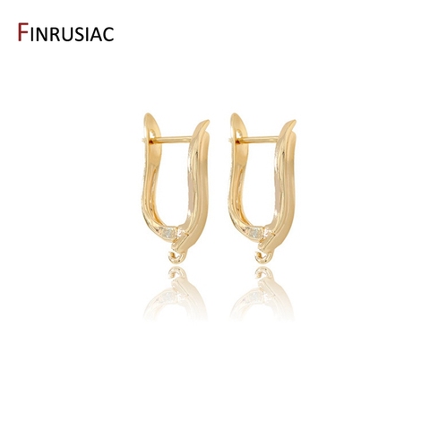 Earring Making Supplies 14k Gold Plated Earring Hooks Earrings Findings Components DIY Jewellery Craft Wholesale ► Photo 1/6