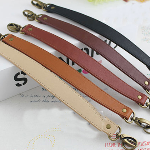 Lady Pu Leather Shoulder Strap Black Handbag Bag Belt Diy Bags Handle Replacement Bag Short Straps Handbags Accessories ► Photo 1/6