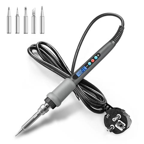 Hanskit Digital Soldering Iron 220V/ 90W Electric Soldering Iron + 5pc Soldering Iron Tips Electric Soldering Iron Welsing Tools ► Photo 1/6