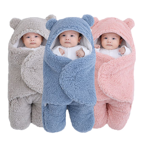 Soft Newborn Baby Wrap Blankets Baby Sleeping Bag Envelope For Newborn Sleepsack 100% Cotton thicken Cocoon for baby 0-9 Months ► Photo 1/6