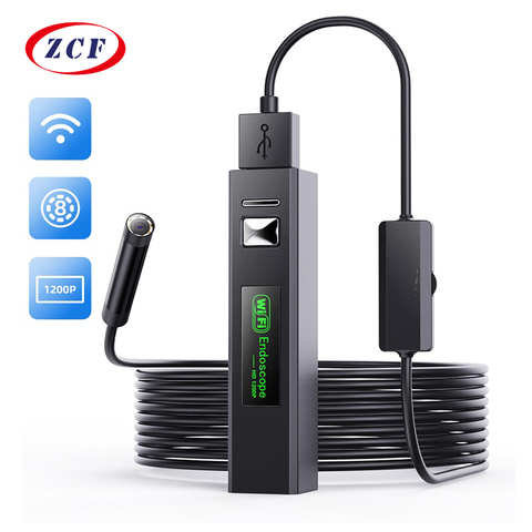 F150 WiFi Endoscope Camera 8MM 8LEDs 1200P 2.0MP Industrial Inspection Borescope Camera IP67 Waterproof for IPhone Android Phone ► Photo 1/6