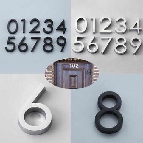 Modern Self Adhesive Home Door Number Sticker House Number Plate Sign Outdoor Mailbox Apartment Hotel Room Address Numbers ► Photo 1/6