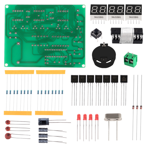 6 Bits Digital LED Electronic Clock DIY Kits PCB Soldering Practice Learning Board AT89C2051 FR-4 for Arduino ► Photo 1/6