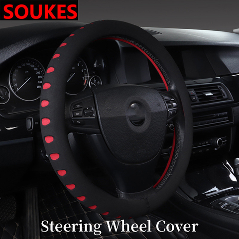 38cm Car Handle Steering Wheel Non-slip Cover For BMW E46 E90 E60 E36 F20 X5 Ford Focus 2 3 1 Peugeot 206 307 308 Saab ► Photo 1/6