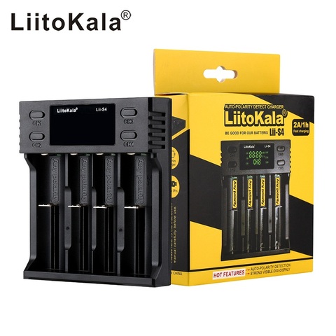 LiitoKala Lii-100 lii-202 lii-402 1.2V 3.7V 3.2V 3.85V AA /AAA 18650 18350 26650 NiMH lithium battery smart charger ► Photo 1/6