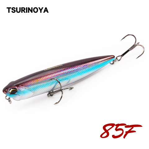 TSURINOYA Fishing Lure DW59 Topwater Pencil Hard Bait 85mm 10.5g Surface Water Z-walk Stickbait Floating Wobblers Swimbait ► Photo 1/6