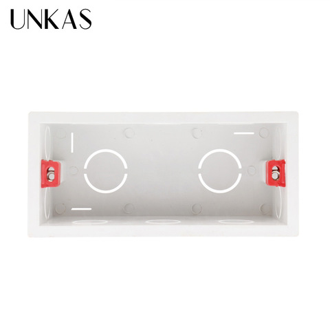 UNKAS Super Quality 144mm*67.5mm Internal Mounting Box Back Cassette for 154mm*72mm Wall Light Touch Switch and USB Socket ► Photo 1/6