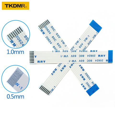 TKDMR Flat flexible cable FFC FPC LCD cable AWM 20624 80C 60V VW-1 FFC-0.5MM 1MM  4pin Connector 50-300MM 4P-40P wire connector ► Photo 1/4