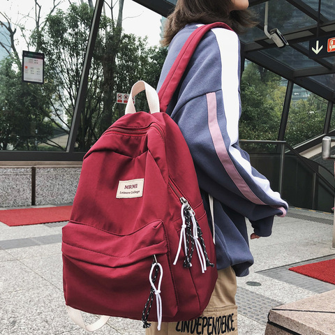 atinfor Women Backpack Travel Retro Waterproof Canvas Nylon Backpack School Bags for Teenagers Girls Bookbag Mochilas ► Photo 1/6
