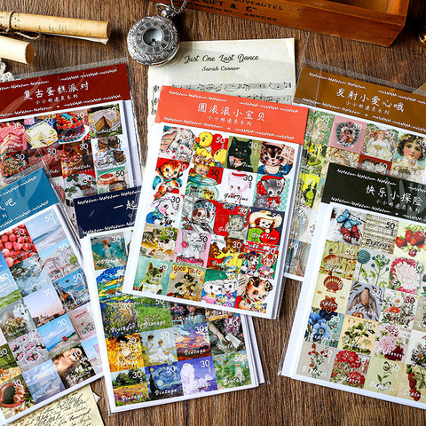 10sheets/lot Kawaii Stationery Stickers Retro Postman Diary Planner Decorative Mobile Stickers Scrapbooking DIY Craft Stickers ► Photo 1/5