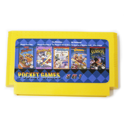 High Quality Game Cartridge 60 Pins 8 Bit Game Card 5 IN 1 Game Collection ► Photo 1/1