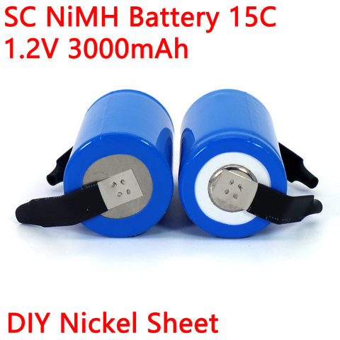 1.2V Ni-MH SC 3000mAh 21410Rechargeable battery for Vacuum cleaner Sweeper Drone Electric drill battery DIY nickel sheet ► Photo 1/6