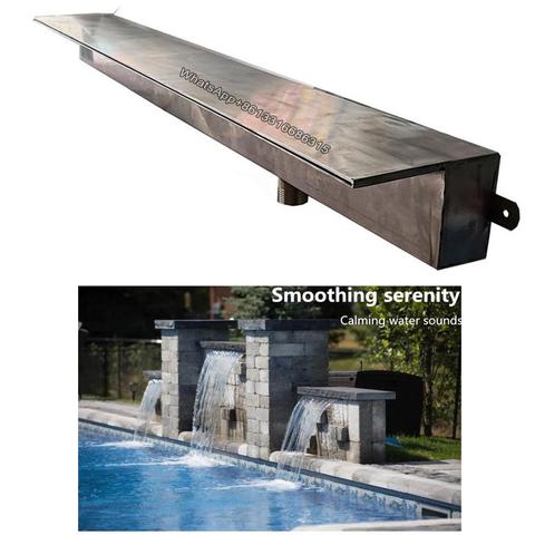 Discounted swimming pool spa equipment stainless steel fountains waterfall wall mounted Outdoor Pond water spillway fountain ► Photo 1/1