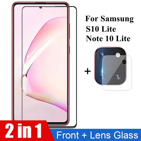 2IN1 Protective Glass for Samsung Galaxy Note 10 lite S10Lite S 10 Screen Protector Camera Lens for Samsung Note10 S10 lite Glas ► Photo 1/6