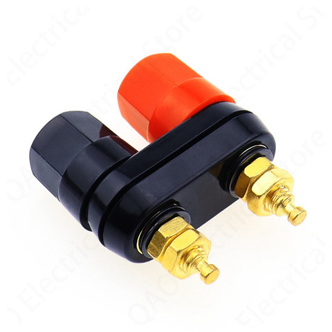 Quality Banana plugs Couple Terminals Red Black Connector Amplifier Terminal Binding Post Banana Speaker Plug Jack ► Photo 1/5