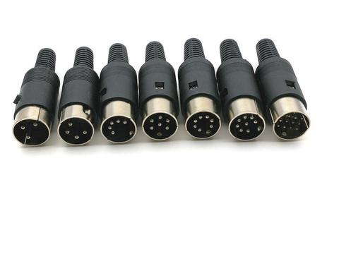 5PCS DIN plug 3PIN 4PIN 5PIN 6PIN 7PIN 8PIN 13PIN Male Audio AV Connector adapter ► Photo 1/6