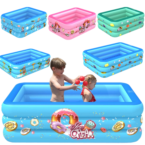 Kids inflatable Pool High Quality Child Home Use Paddling Pool Large Size Inflatable Bubble Bottom Square Swimming Pool For Baby ► Photo 1/6