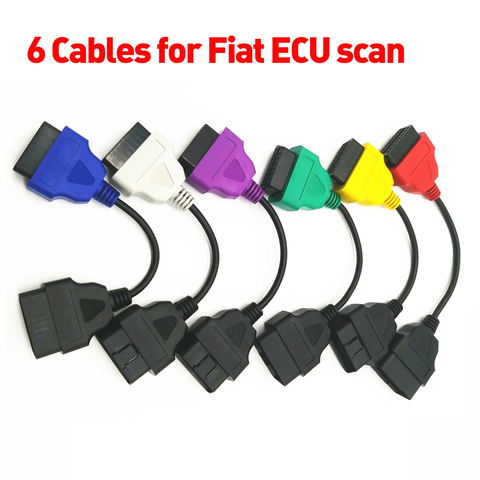 For Fiat ECU 6/4/3PCS Adapter Cables for FIAT ECU Scan & Multiecuscan Fiat ECUSCAN OBD2 Connector Diagnostic Cable ► Photo 1/6