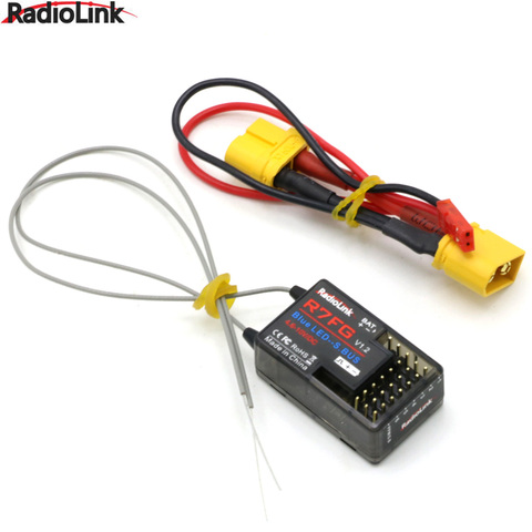 RadioLink R7FG 2.4GHz 7CH Dual Antenna Reciever High Voltage Integrated Gyro Version For Radiolinks RC6GS RC Transmitter ► Photo 1/6