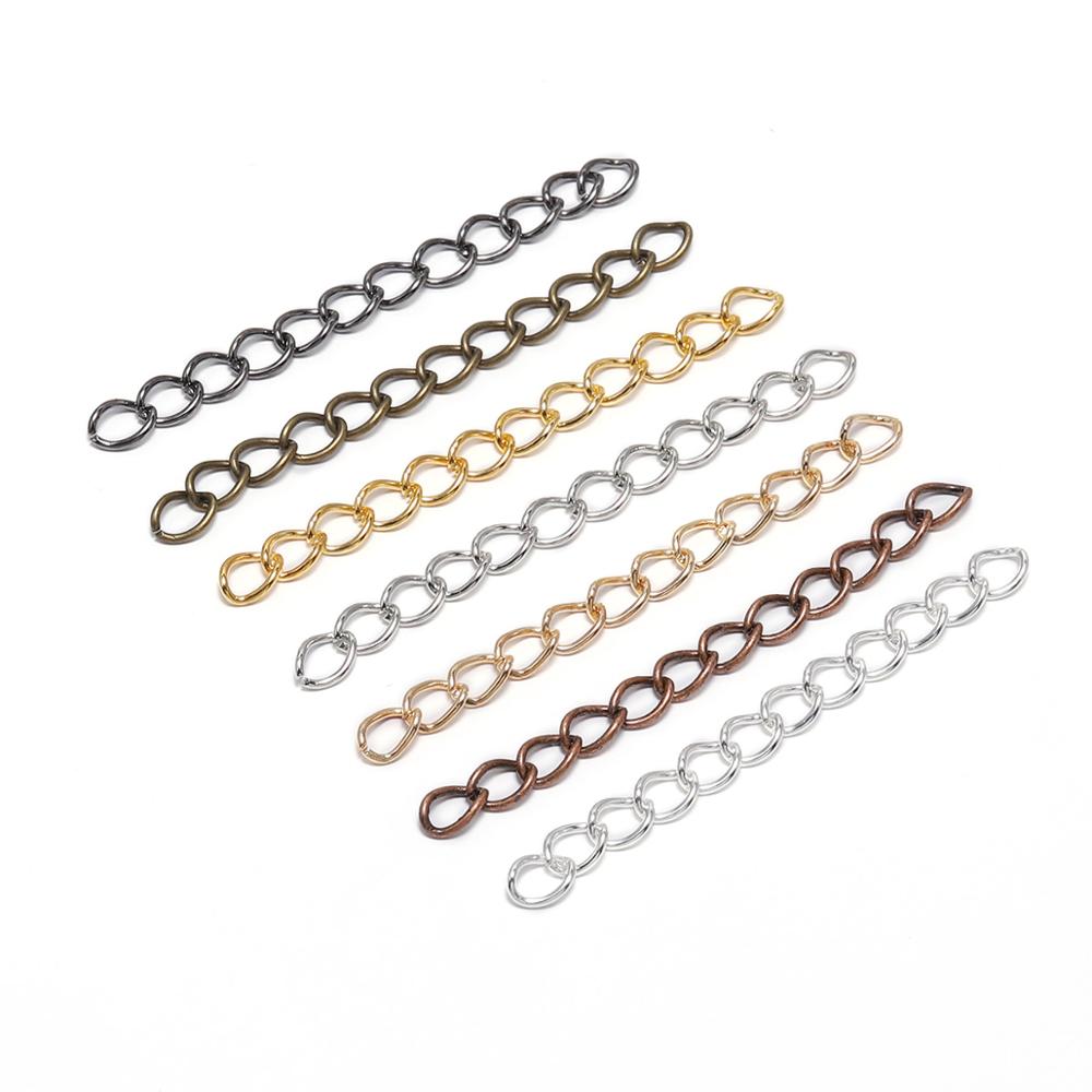 100PCS Necklace Extension Chain Bracelet Extended Tail Extender For DIY Jewelry