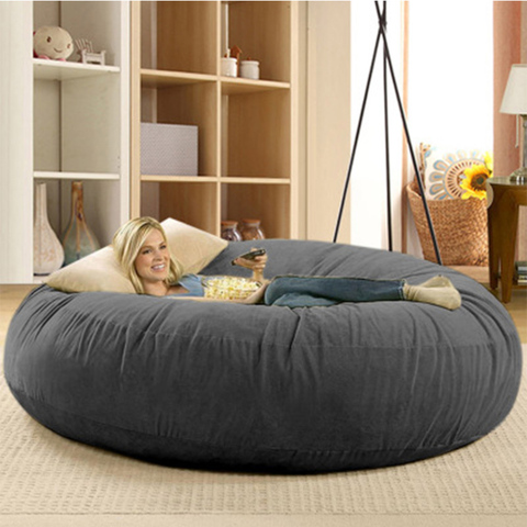 dropship living room removable washable large microsuede bean bag cover furniture fat girls can be seat sofa bed cover ► Photo 1/6