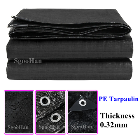 0.32mm PE Rainproof Cloth Tarpaulin Garden Outdoor Awning Shading Sail Camping Boat Truck Canopy Ground Sheet Waterproof Cloth ► Photo 1/6