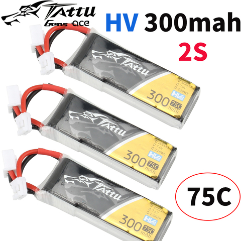 New Tattu 300mAh 7.6V 75C 2S1P 2S Lipo Battery Pack with JST-PHR JST PHR Plug Connector ► Photo 1/6