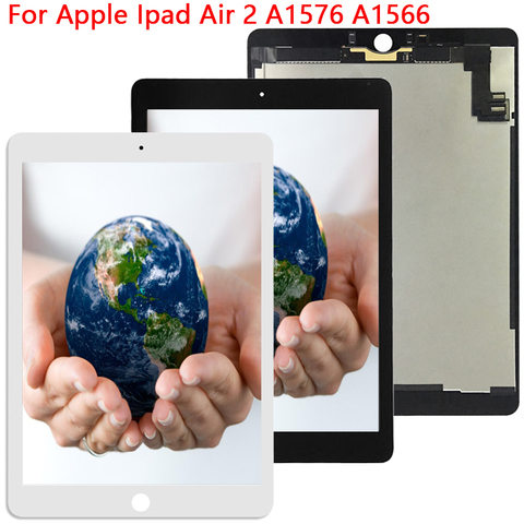 For iPad Air 2 A1566 A1567 LCD DISPLAY+TOUCH SCREEN DIGITIZER REPLACEMENT  WHITE