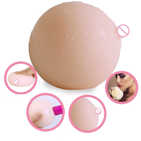 12*11cm Soft Big Breast Ball Men Sex Toys Portable 3D Female Mold Rubber Massager Nipple Touch Male Masturbation Adult With Box ► Photo 1/6