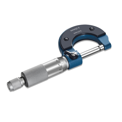 High Precision Stainless Steel Micrometer Measuring Range 0-25MM Resolution 0.01MM High Strength Metal Measuring Instrument ► Photo 1/6