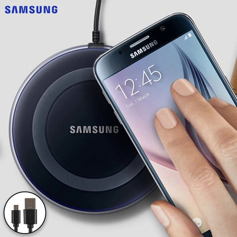 SAMSUNG Original QI Wireless Charger for Samsung Galaxy S6 Edge S6+ G9200 G9250 S6Edge+ Note 5 G9280 S7 S8 Plus S9 S10 EP-PG920I ► Photo 1/6