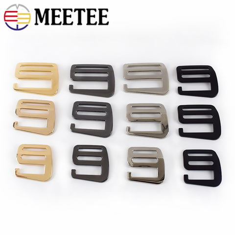Meetee 4pcs 25/32/38mm Metal Tri-Glide Hook Adjust Buckles Handbag Webbing Strap Slider Hooks Clasp DIY Belt Ring Part Accessory ► Photo 1/6
