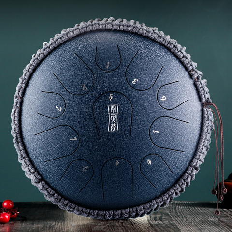 Upgrade 12 Inch Mini Drum 11 Tone Steel Tongue Drum Handpan Instrument With Padded Drum Bag And A Pair Of Mallets ► Photo 1/6