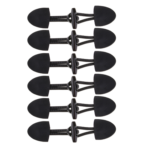 12x Horn Toggle Closure Clasp Clothing Garment Ornaments Fasteners Black ► Photo 1/6