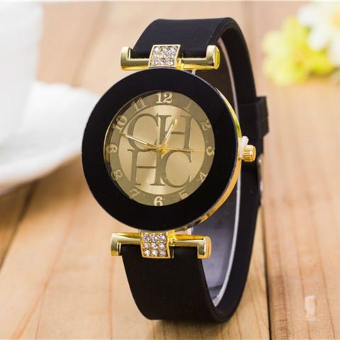 2022 Geneva new brand casual leather Quartz ladies watch. Crystal silicone watch. Relogio Feminino watch. best seller. ► Photo 1/6