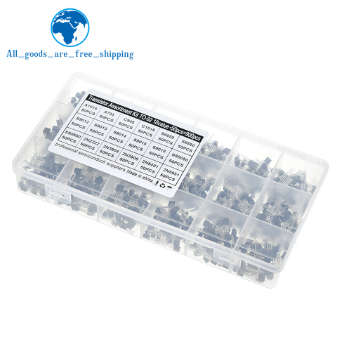 900Pcs/box 18Values TO-92 Transistor Assortment Kit A1015 2N2222 C1815 S8050 2N3904 2N3906 S9012 NPN/PNP Transistors set pack ► Photo 1/6