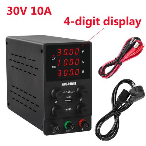 4 Digits USB DC Lab Power Supply Adjustable 30V 10A 60V 5A 120V 3A Accurate Regulated Voltage Regulator Switching Bench Source ► Photo 1/6