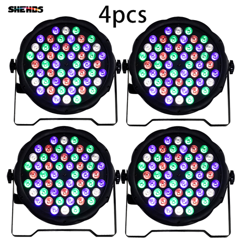 4PCS LED Par Light RGBW 54x3W Disco Wash Light8 Channels DMX 512 LED Uplights Stage Lighting Effect Light Fast Shipping ► Photo 1/6
