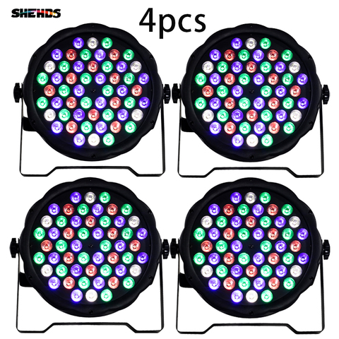 4PCS LED Par Light RGBW 54x3W Disco Wash Light8 Channels DMX 512 LED Uplights Stage Lighting Effect Light Fast Shipping ► Photo 1/6