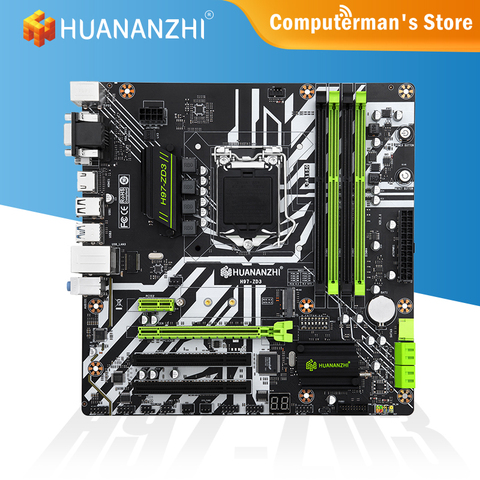 HUANANZHI H97 ZD3 Motherboard Intel XEON LGA 1150 i3 i5 i7 All Series CPU DDR3 NON-ECC memory USB SATA VGA HDMI DVI NVME NGFF ► Photo 1/5