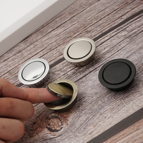 Nordic Simple Hidden Door Handles Stainless Steel Recessed Flush Pull Cabinet Invisible Round Door Handle Pull Hardware ► Photo 1/6