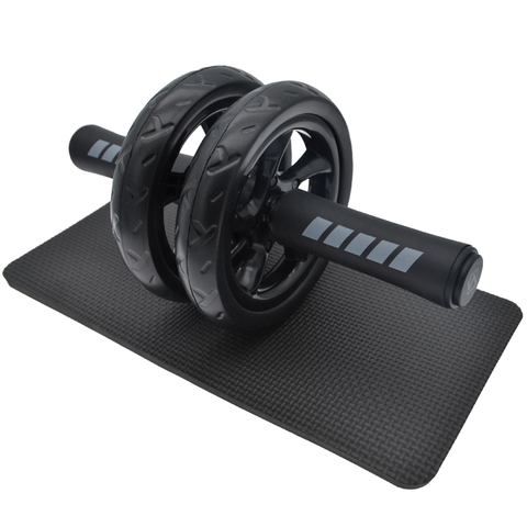 Great-Quality Abs Roller Fitness Equipment 15cm Mute Non-slip Double-Wheel Abdominal Wheel Exercise Ab Work Out Gym Muscle ► Photo 1/6