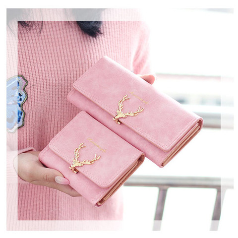 New Fashion Women's Clutch Portefeuille Wallet Large Capacity Purse Long Short Coin Pocket PU Leather Ladies Designer Wallets ► Photo 1/6
