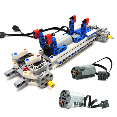 Technic Car chassis set Parts Electric Power Functions Medium Motor + Servo Motor Building Blocks Compatible with logoes 99498 ► Photo 1/5