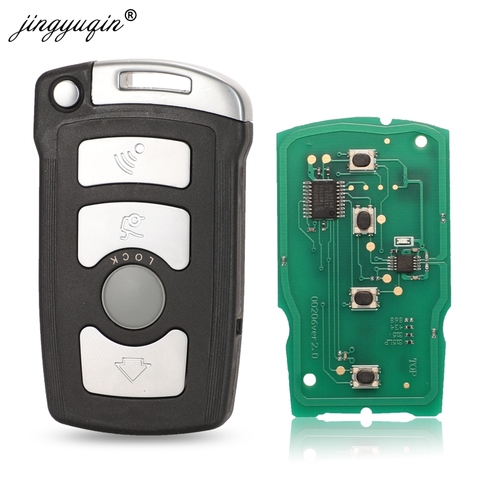 jingyuqin 4 Buttons Remote key Fob 315/315LP/433Mhz /868Mhz for BMW 7 SERIES E65 E66 with CHIP ID46 7953 CAS1 System HU92 UNCUT ► Photo 1/5